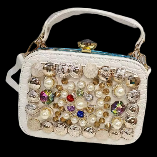 Cream Coloured Beaded Bag