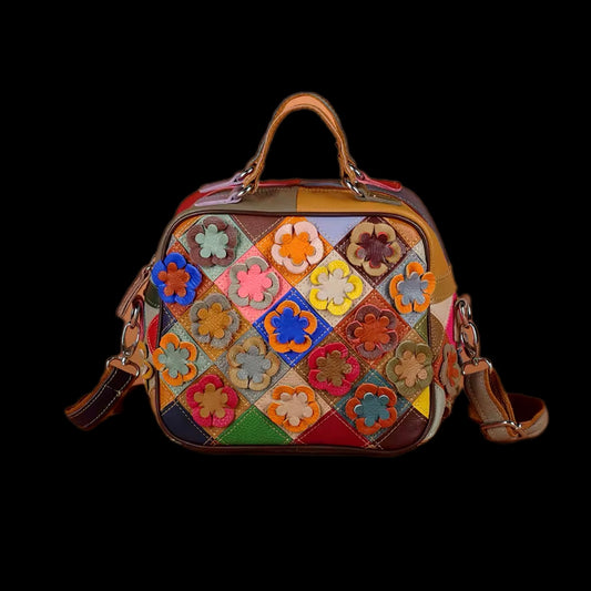 Real Leather Colourful Bag