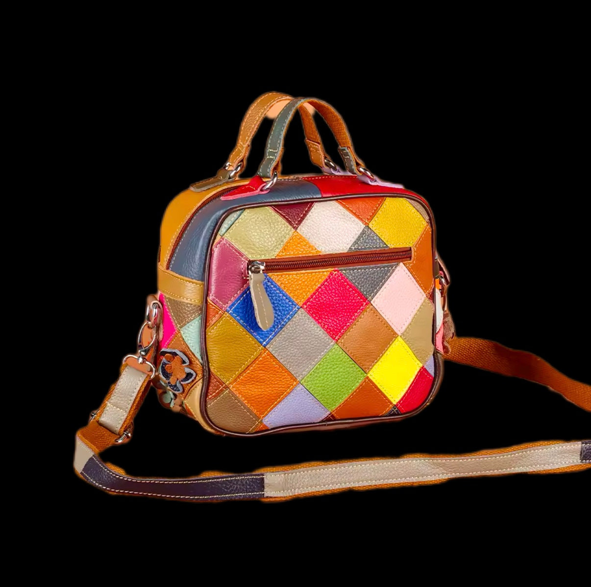 Real Leather Colourful Bag